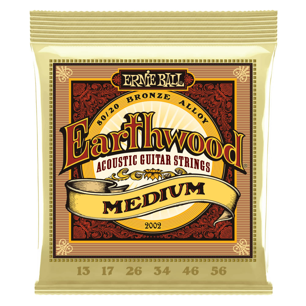 Ernie Ball Earthwood 80/20 Bronze Acoustic Guitar Strings - 13-56 Gauge - Medium