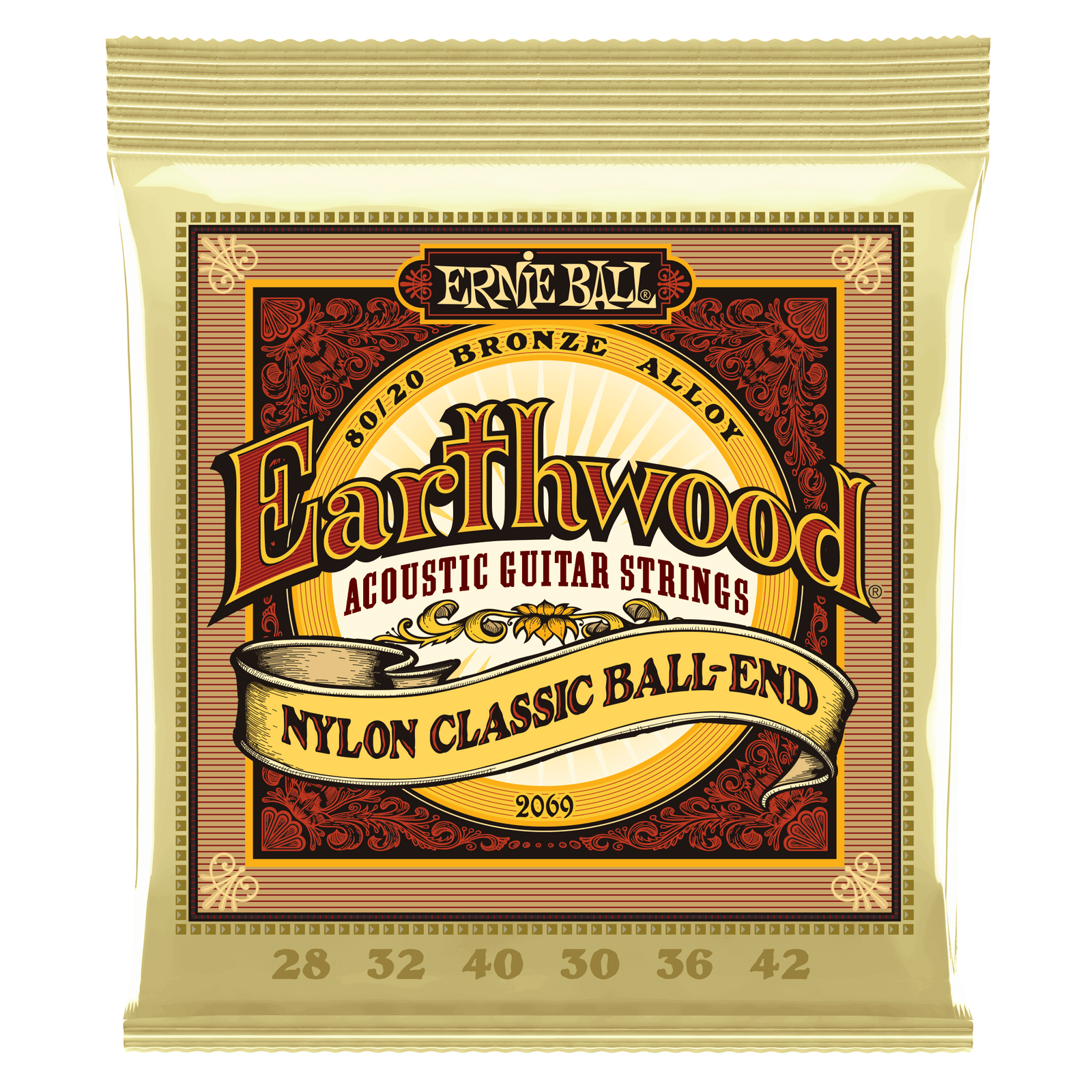 Ernie Ball Earthwood Folk Nylon, 28-42 Gauge