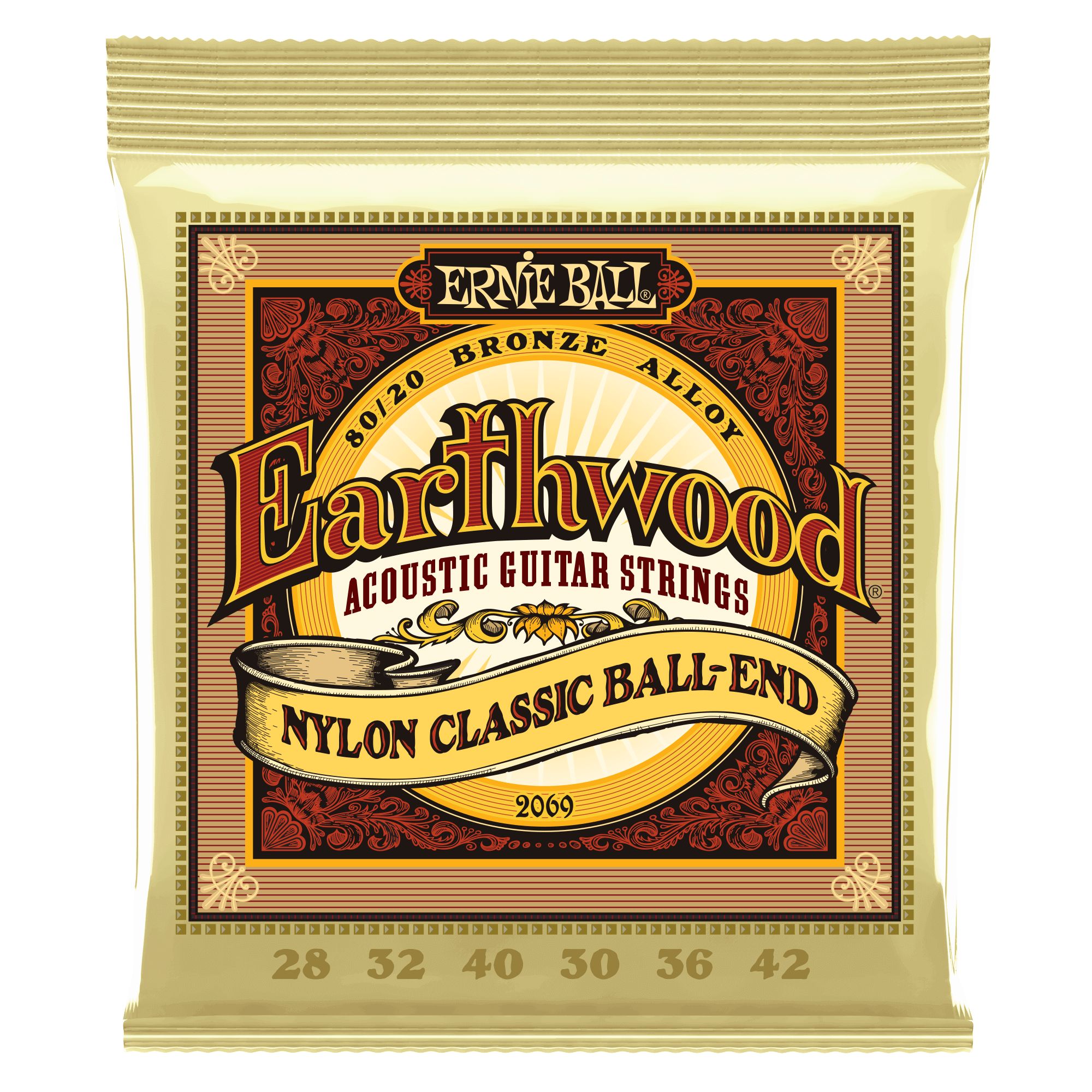 Ernie Ball Earthwood Folk Nylon, 28-42 Gauge