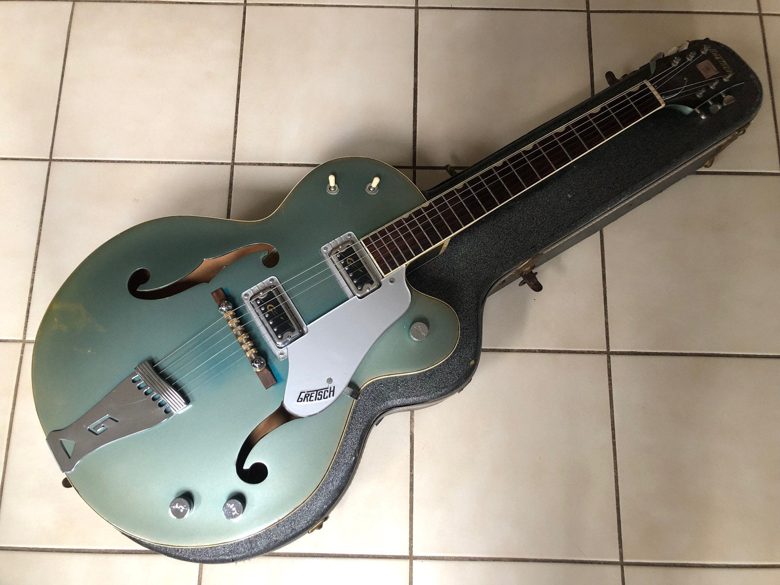 Vintage 1960’s Gretsch 6117 Anniversary Guitar & Case  - Rare Blue