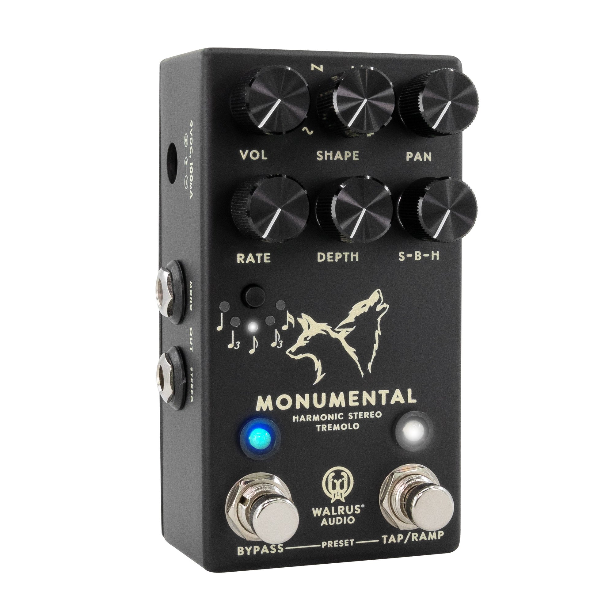 Walrus Audio Monumental Stereo Harmonic Tap Tremolo - Black