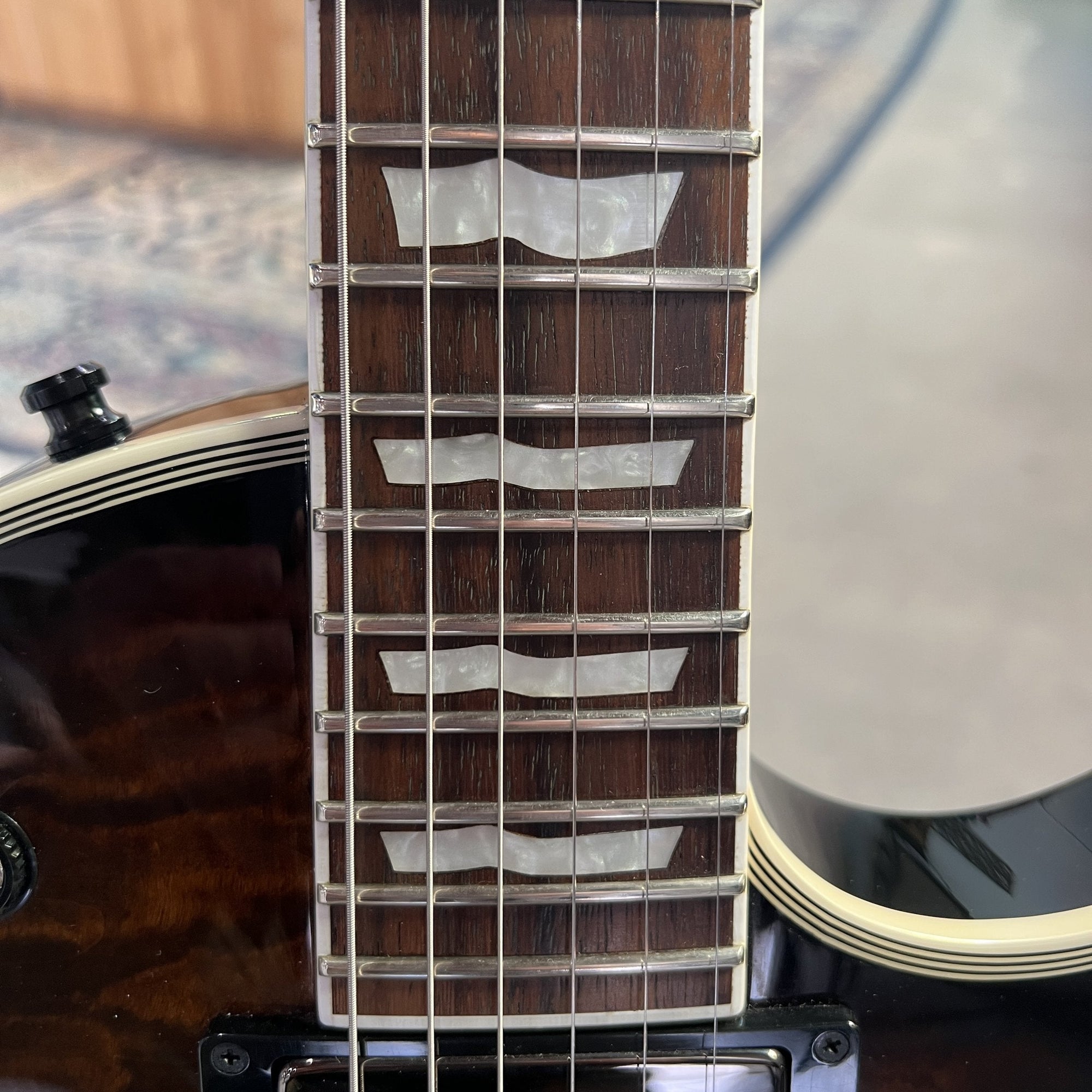 ESP E-II Eclipse in Tiger Eye Burst