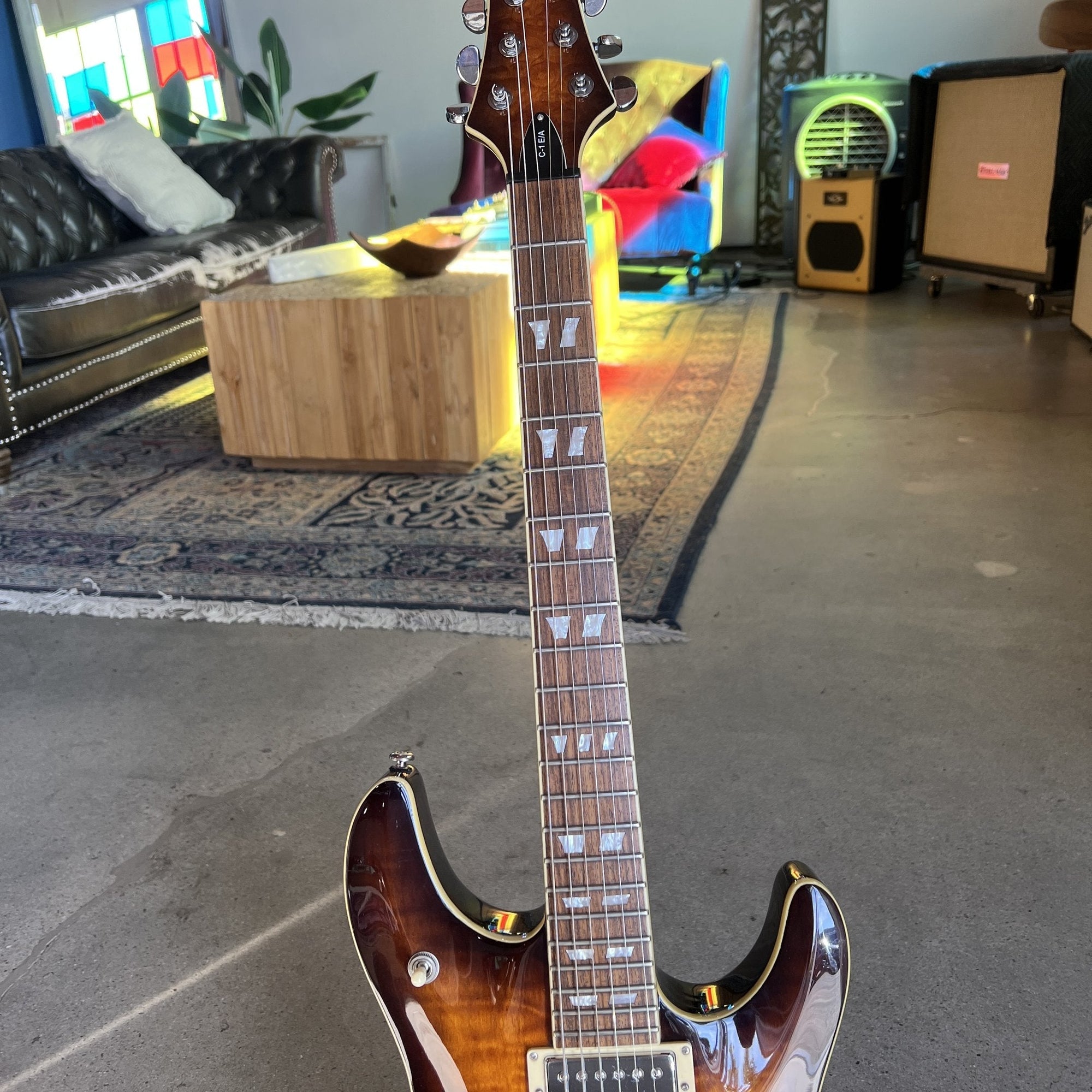 Schecter Diamond Series C-1 E/A - Dark Vintage Sunburst