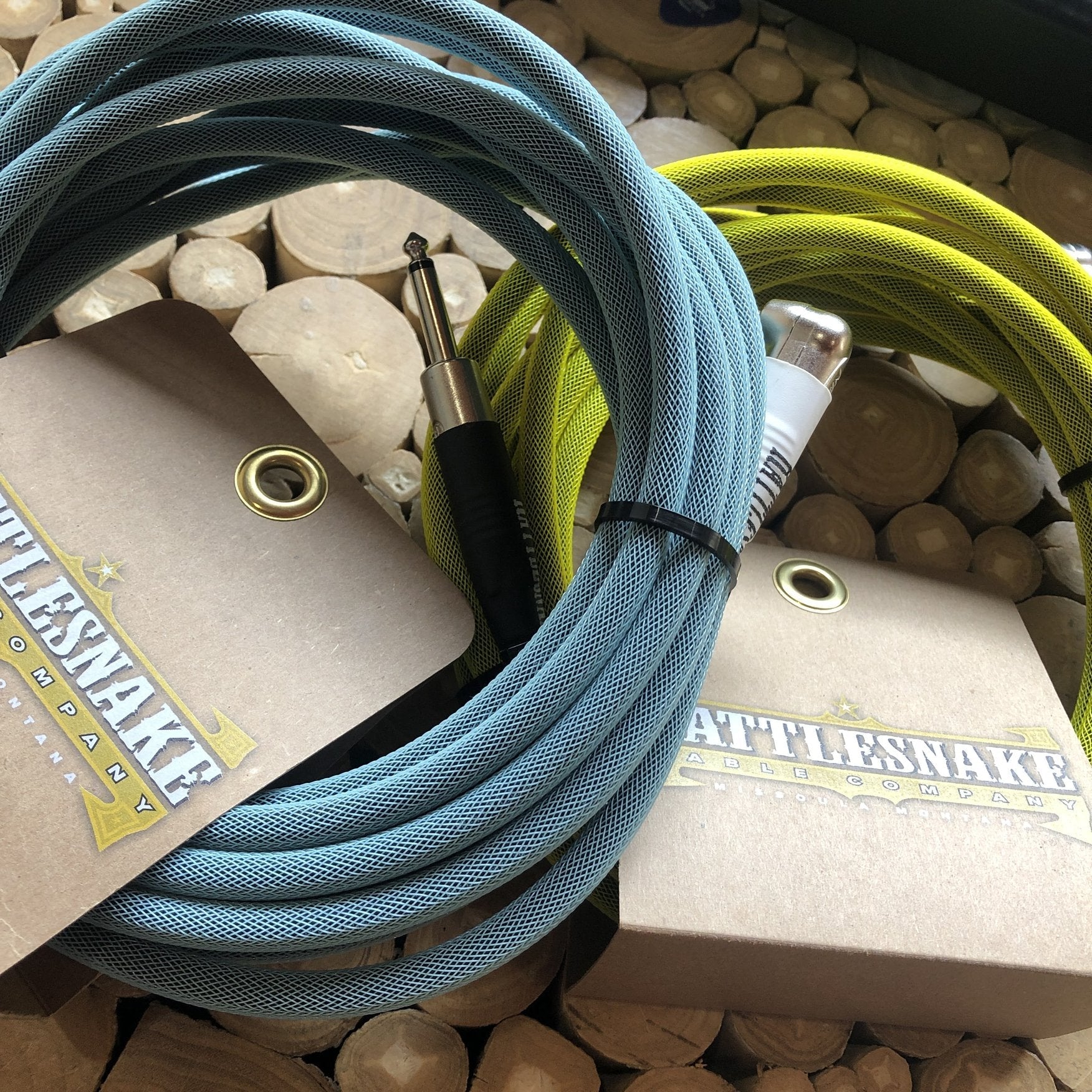 Rattlesnake Cable Company 10' Retro Sea Foam Guitar Cable - Straight Plugs