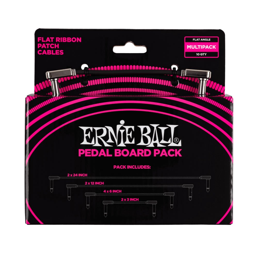 Ernie Ball Flat Ribbon Patch Cables, Black