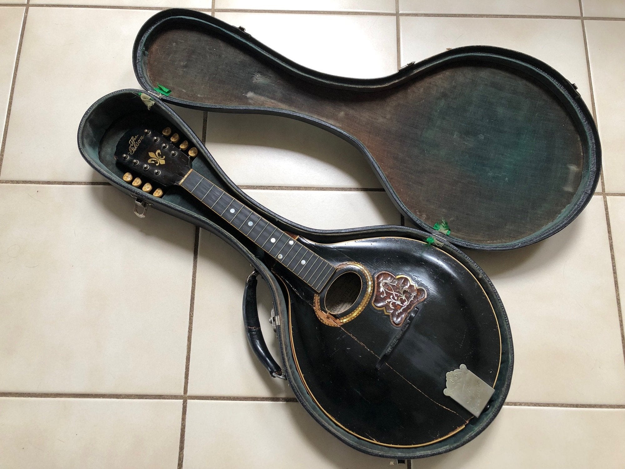 Vintage 1908 Gibson A-4 mandolin Handel tuners