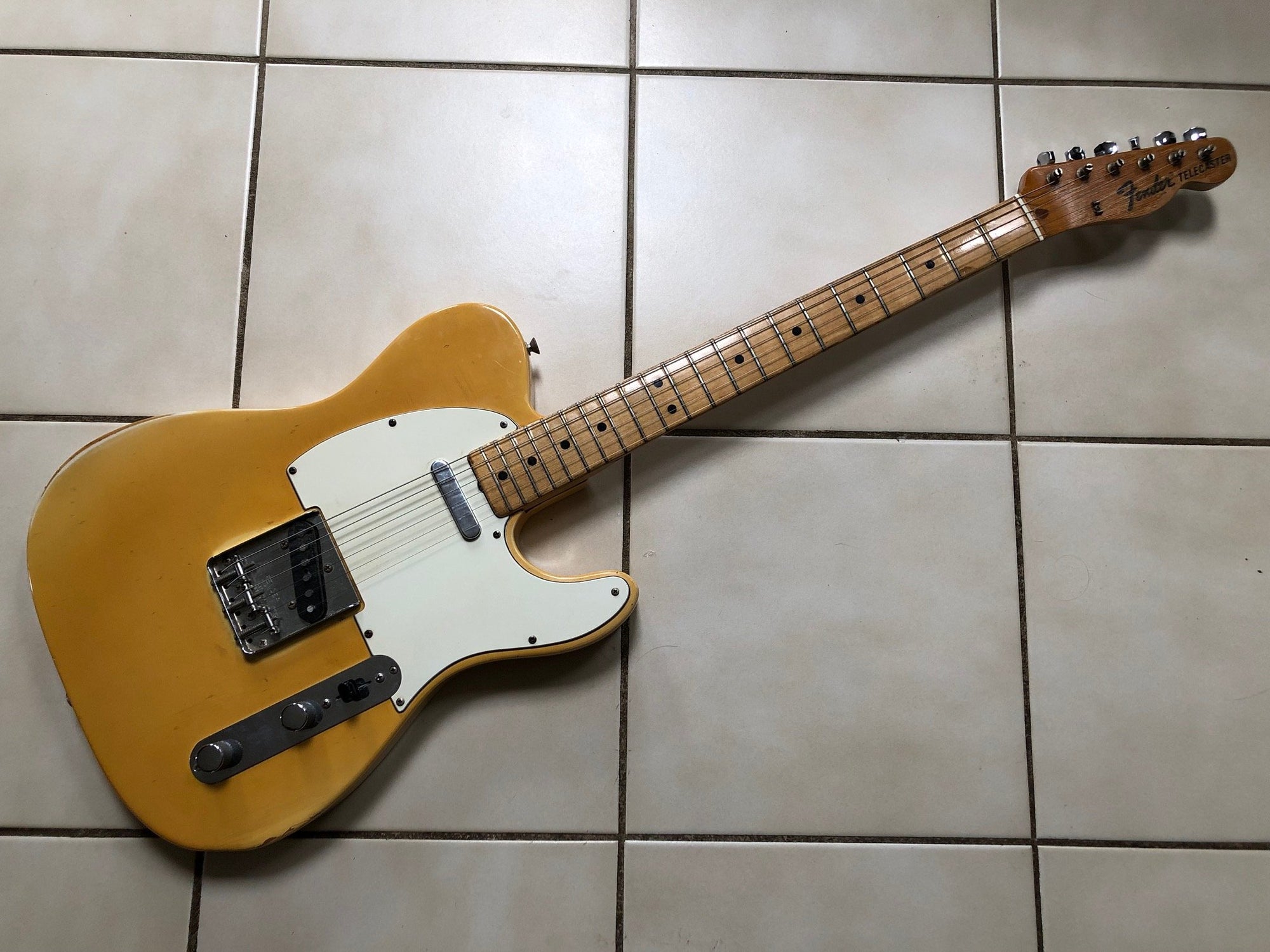 Vintage 1971 Fender Telecaster Electric Guitar Blonde - All Original