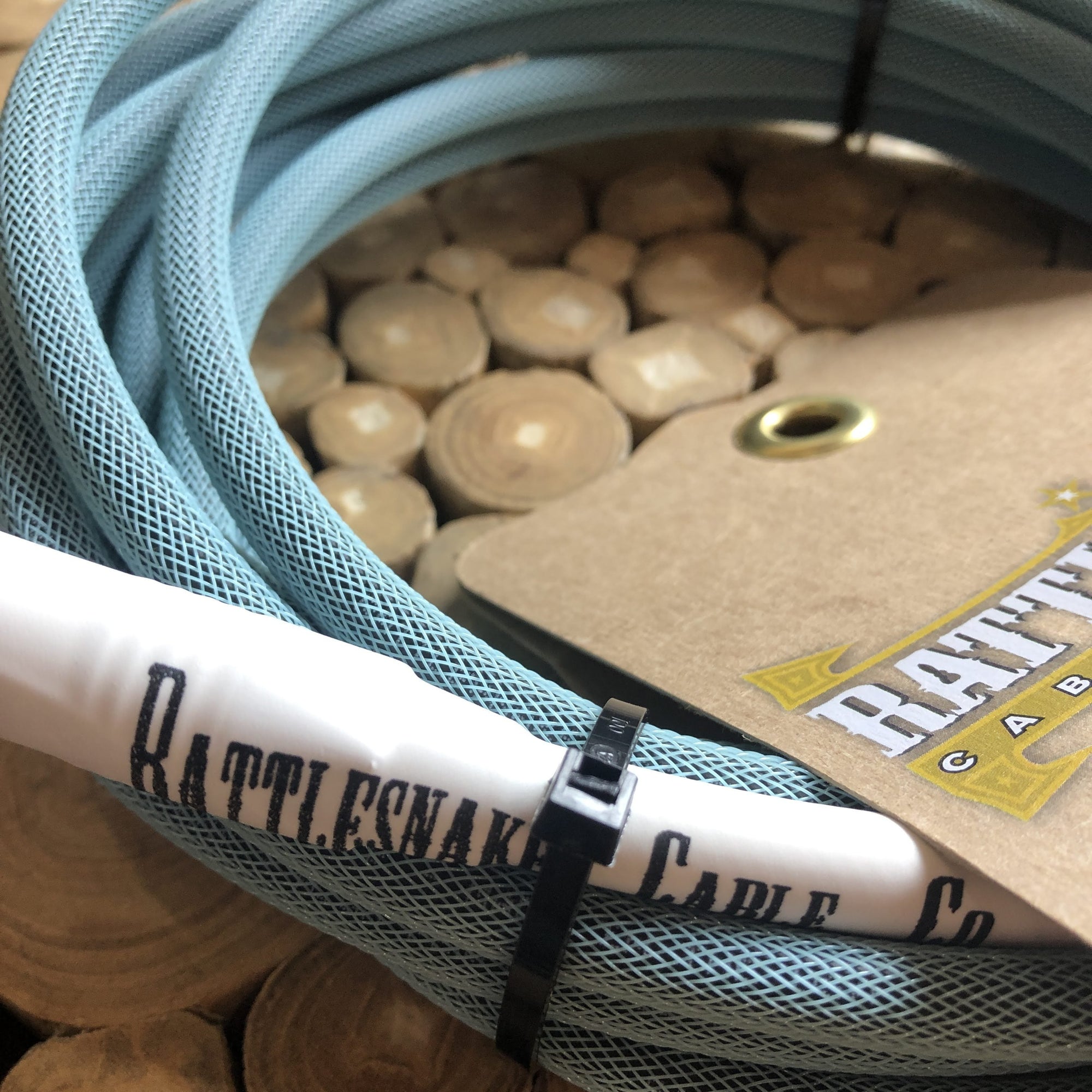 Rattlesnake Cable Company 10' Retro Sea Foam Guitar Cable - Straight Plugs