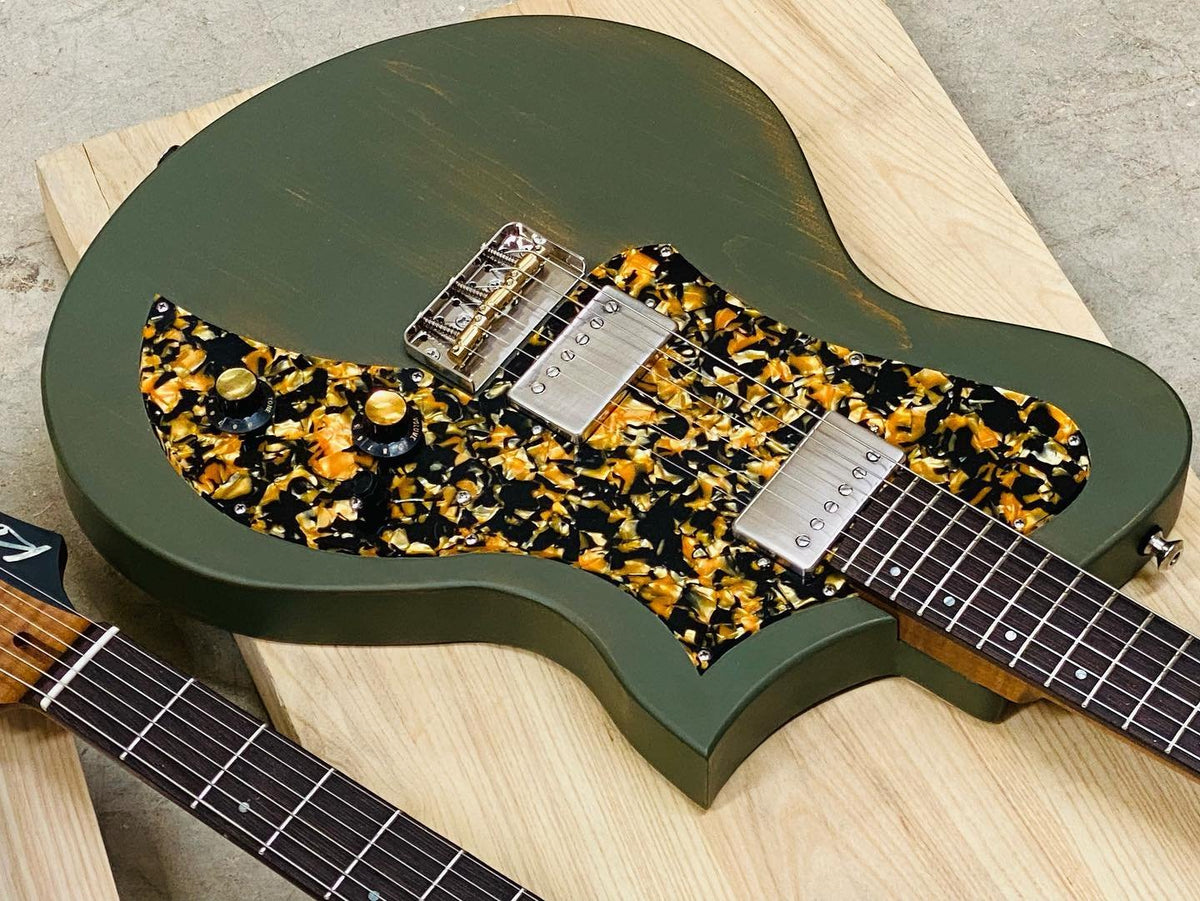 Kauer Guitars Korona - Thermo Pine, Olive Green - #295