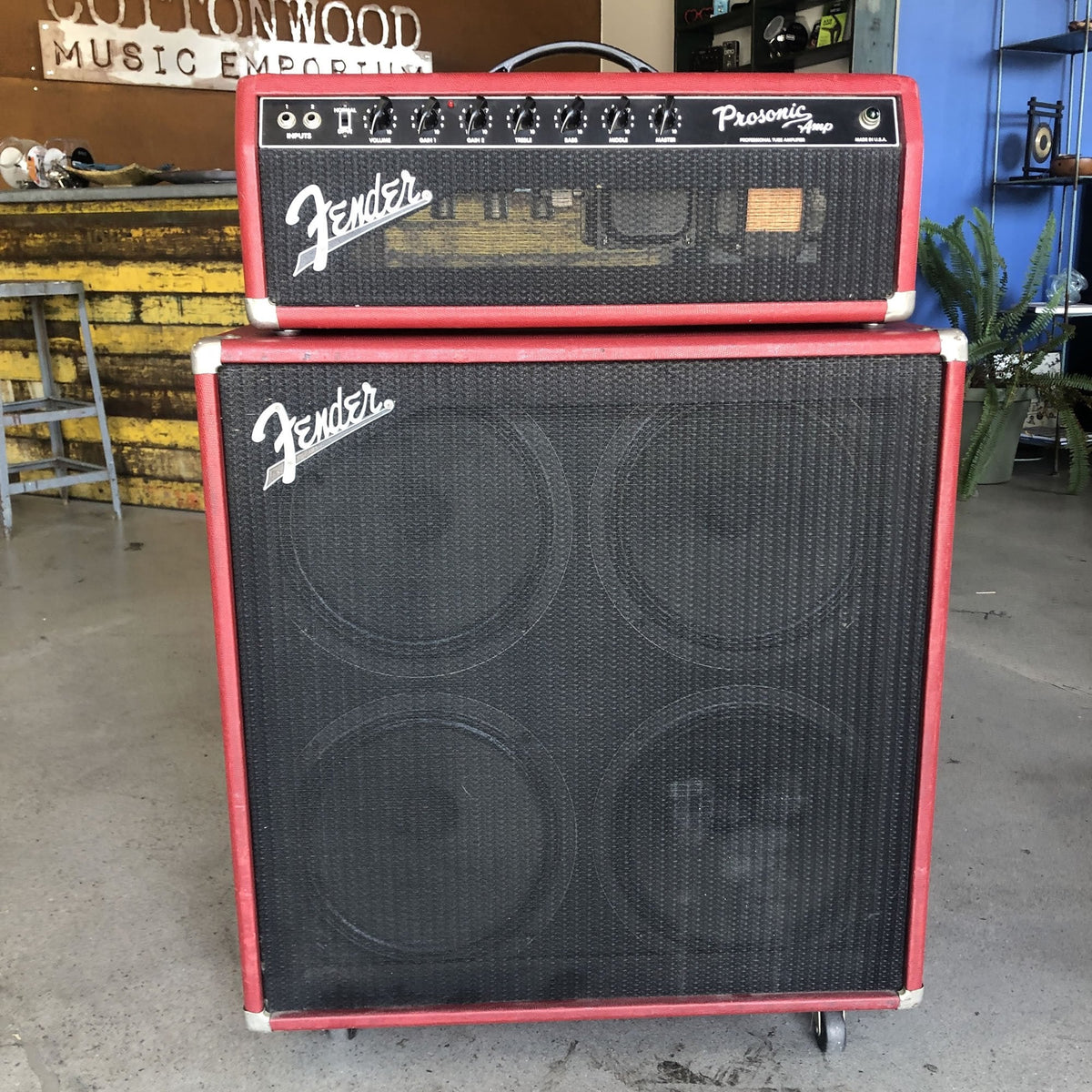 1997 Fender Prosonic Amplifier Head, Red Lizard Skin