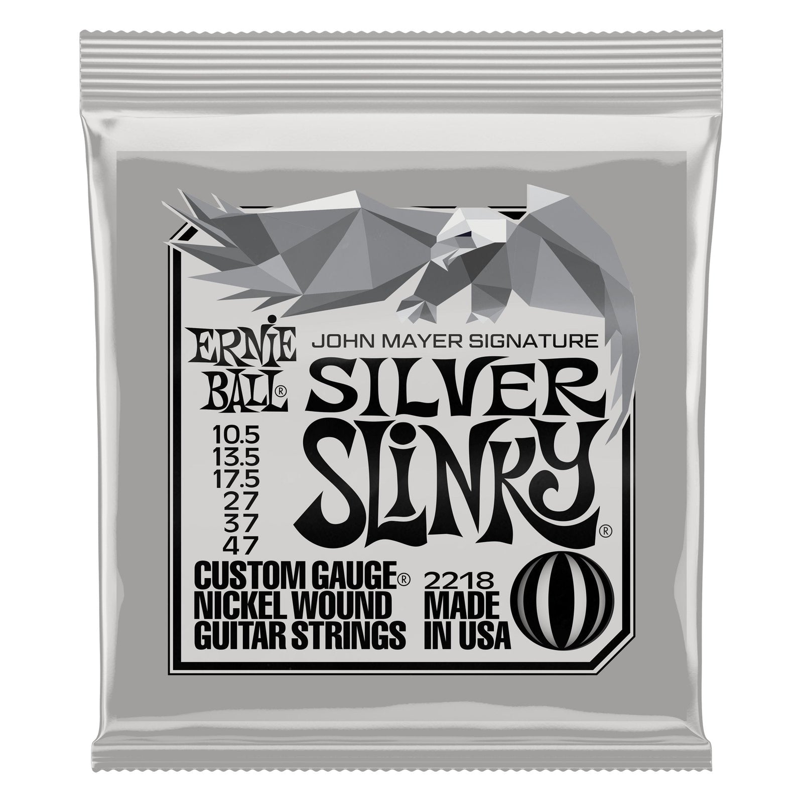 Ernie Ball John Mayer Signature Silver Slinky Guitar Strings - 10.5/47