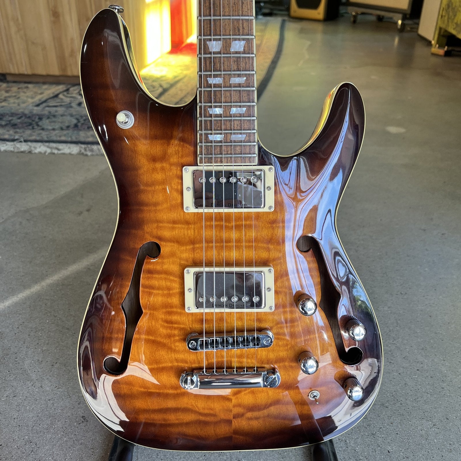 Schecter Diamond Series C-1 E/A - Dark Vintage Sunburst