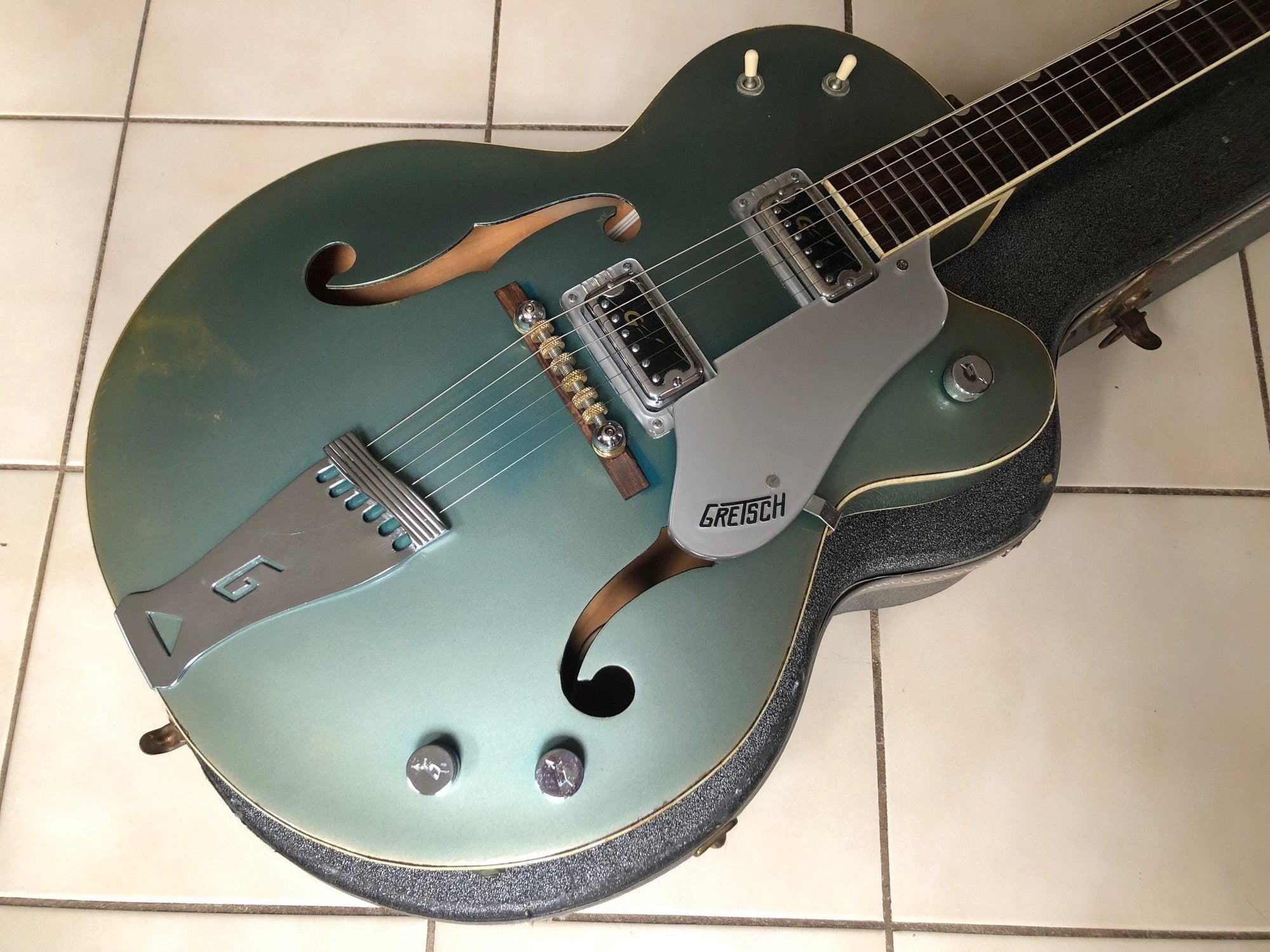 Vintage 1960’s Gretsch 6117 Anniversary Guitar & Case  - Rare Blue