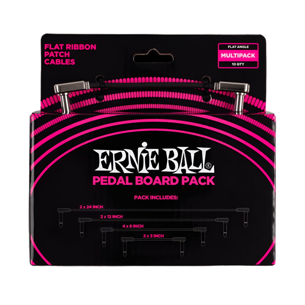 Ernie Ball Flat Ribbon Patch Cables, Black