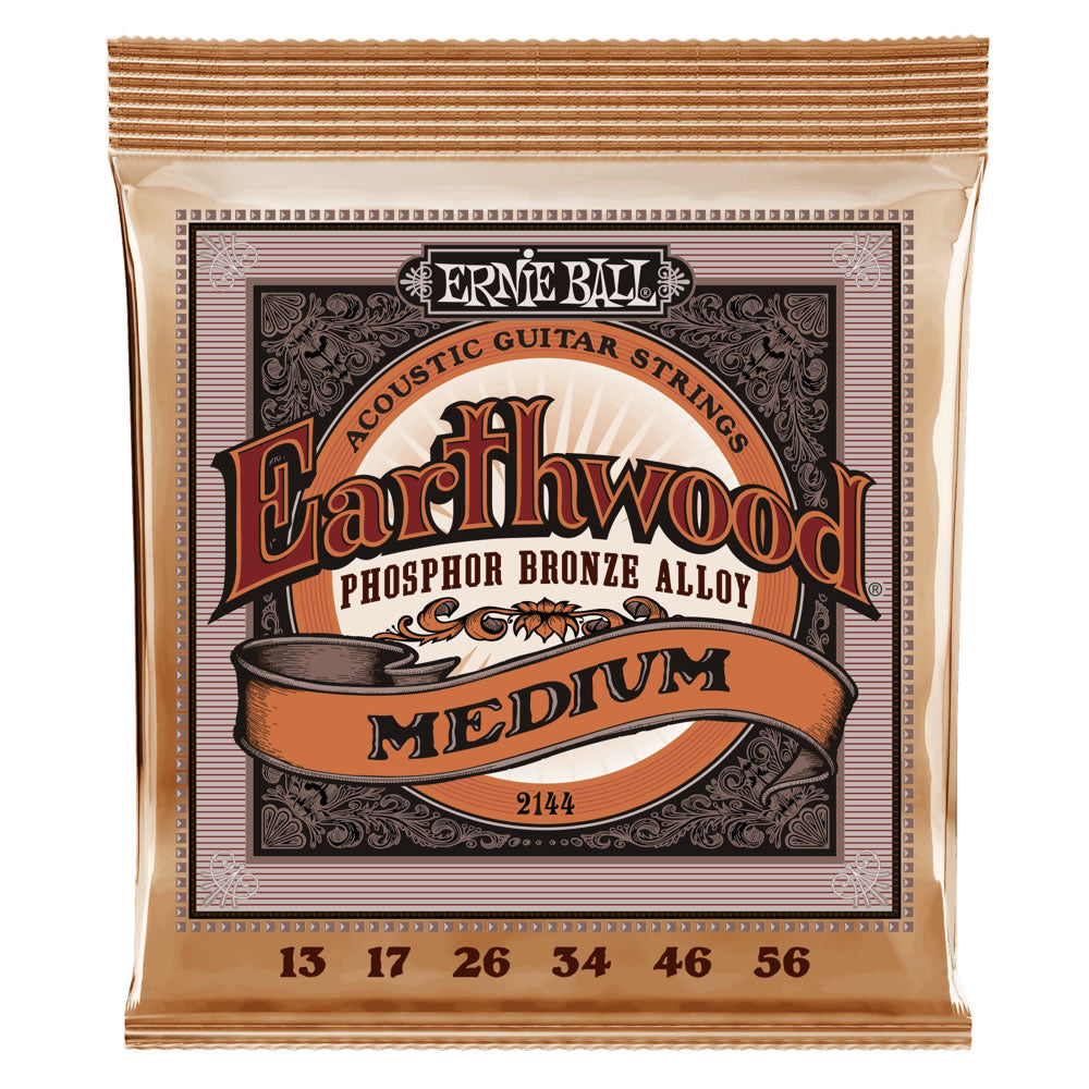 Ernie Ball Earthwood Phosphor Bronze Acoustic Guitar Strings 13-56 Gauge - Medium