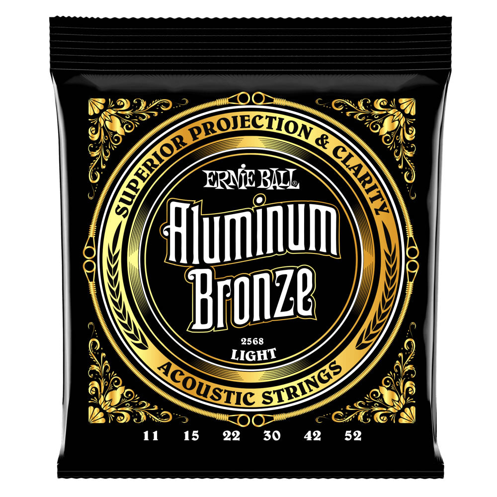 Ernie Ball Aluminum Bronze Acoustic Guitar Strings - 11-52 Gauge - Light