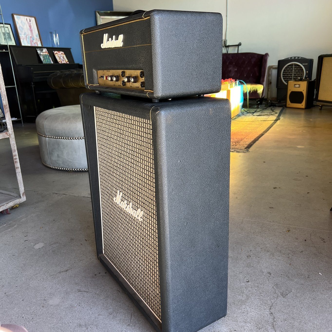 1972 Marshall JMP Lead & Bass 20 (#2061) w/1976 Lead & Bass Ported Cabinet