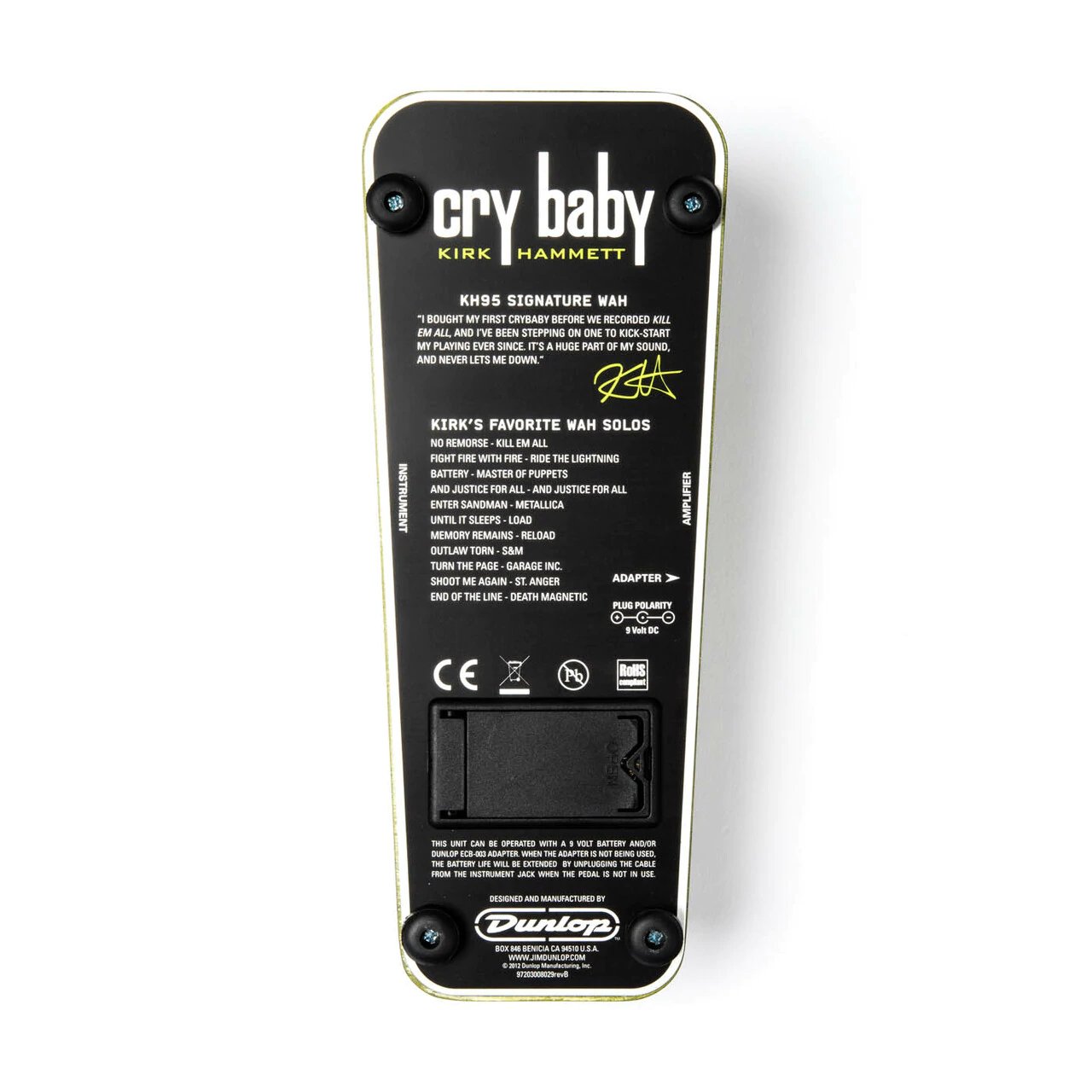 Cry Baby Kirk Hammett Wah - KH95