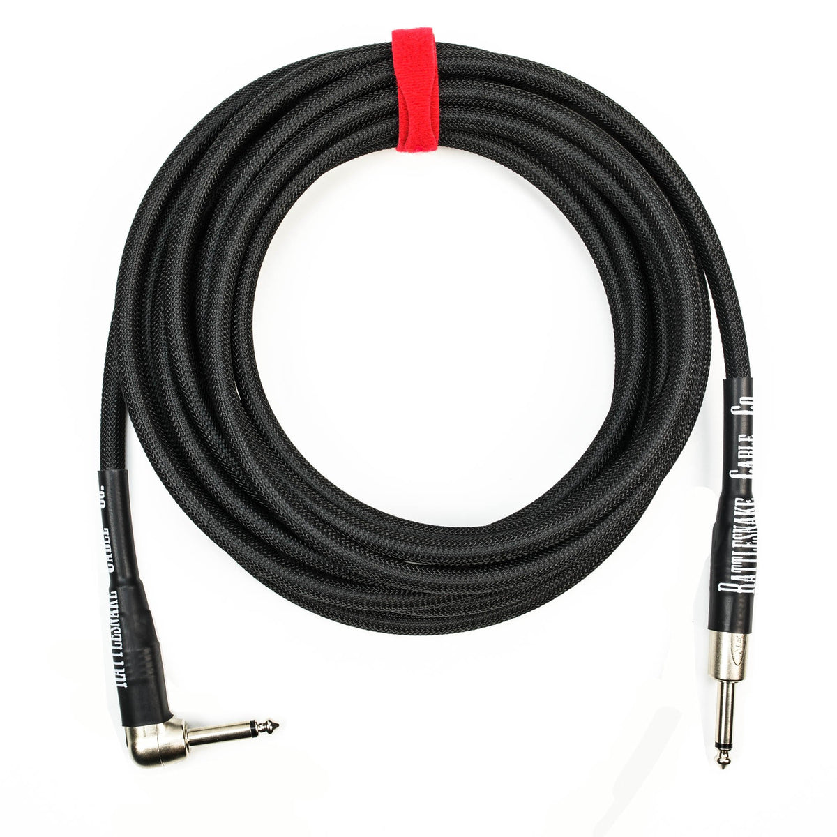 Rattlesnake Cable Company 20&#39; Black Guitar Cable - Mixed Plugs