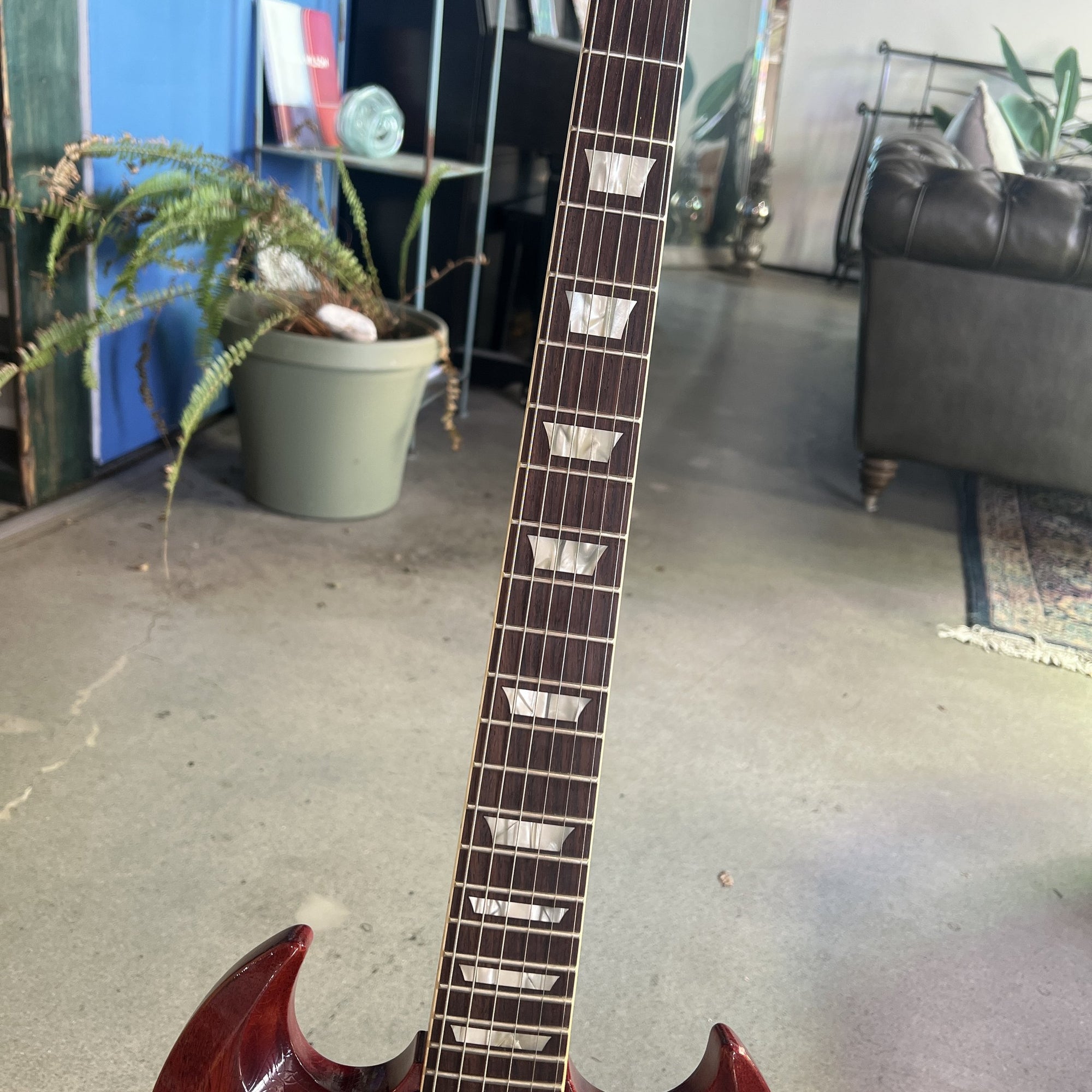 Gibson Custom 1964 SG Standard Reissue w/ Maestro Electric Guitar - Murphy Lab Ultra Light Aged Cherry Red